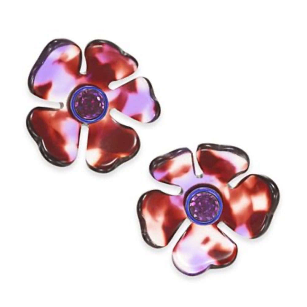 NWT! Kate Spade “Petal Pushers” earrings. Purple - Picture 4 of 10